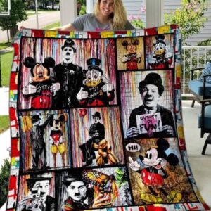 Charlie Chaplin Mickey Donald Quilt Blanket Hvt080606  Quilt